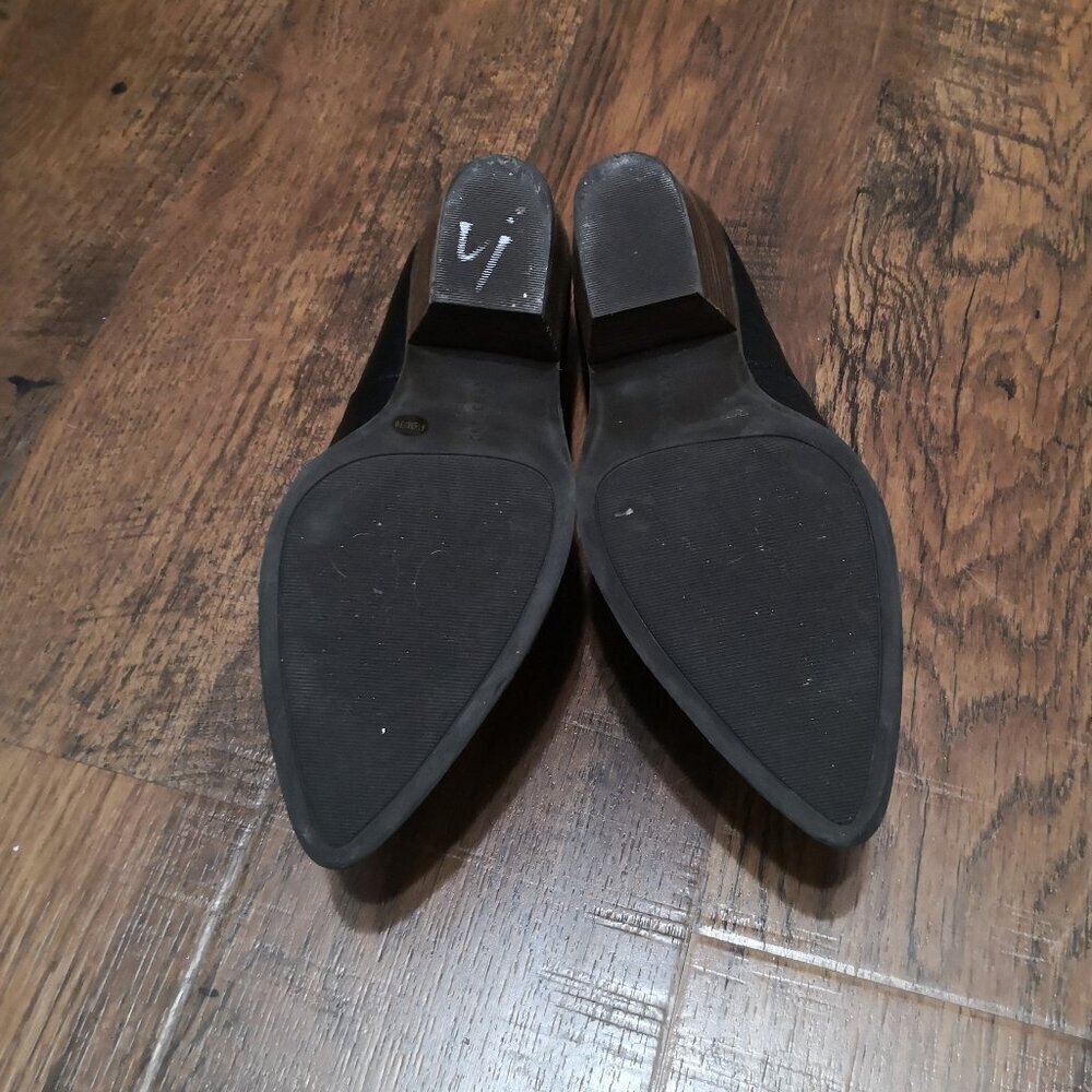 Lucky Brand Tabea‎ Leather Pointed Toe Ankle Booties Shoes Black Size 8.5M - Picture 7 of 7